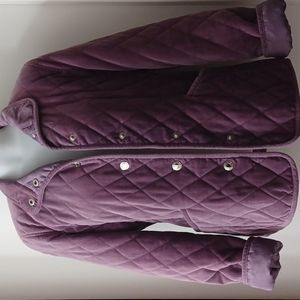 Coach quilted jacket with silver buttons/ size Small